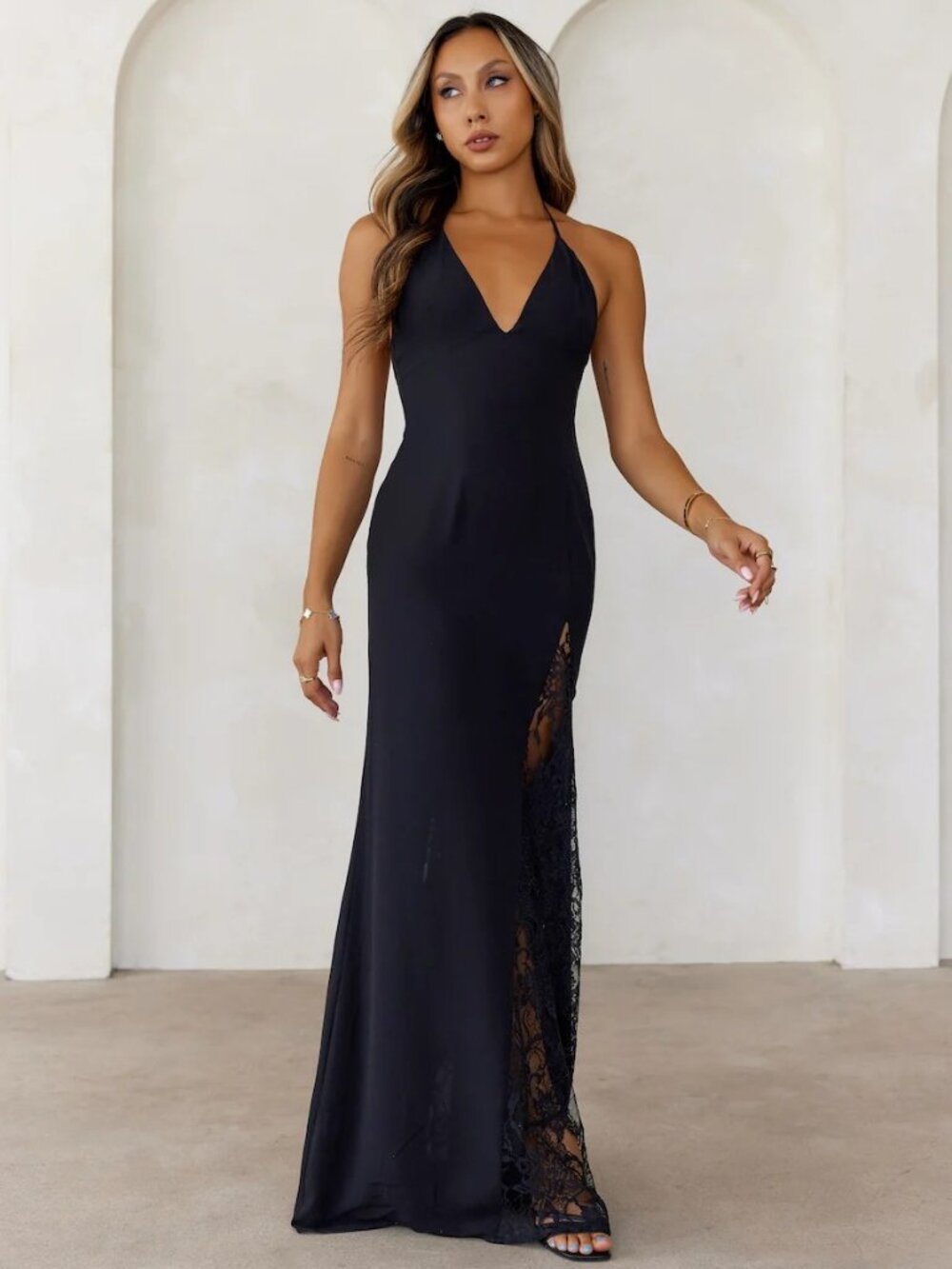 NWT Hello Molly - Where Sparks Fly Maxi Dress Black - size Small